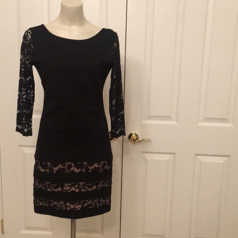 Mini black ABS cocktail dress